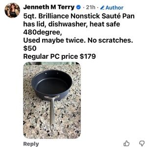 The Pampered Chef Brilliance Nonstick Sauté Pan - Black